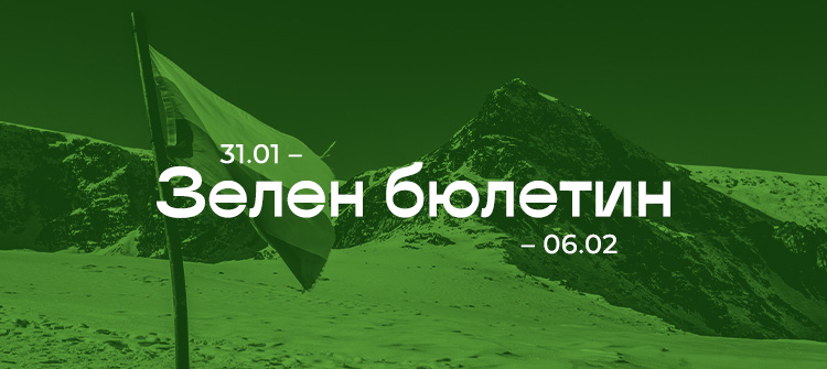 Зелен бюлетин 31.01 - 06.02.2021 г.