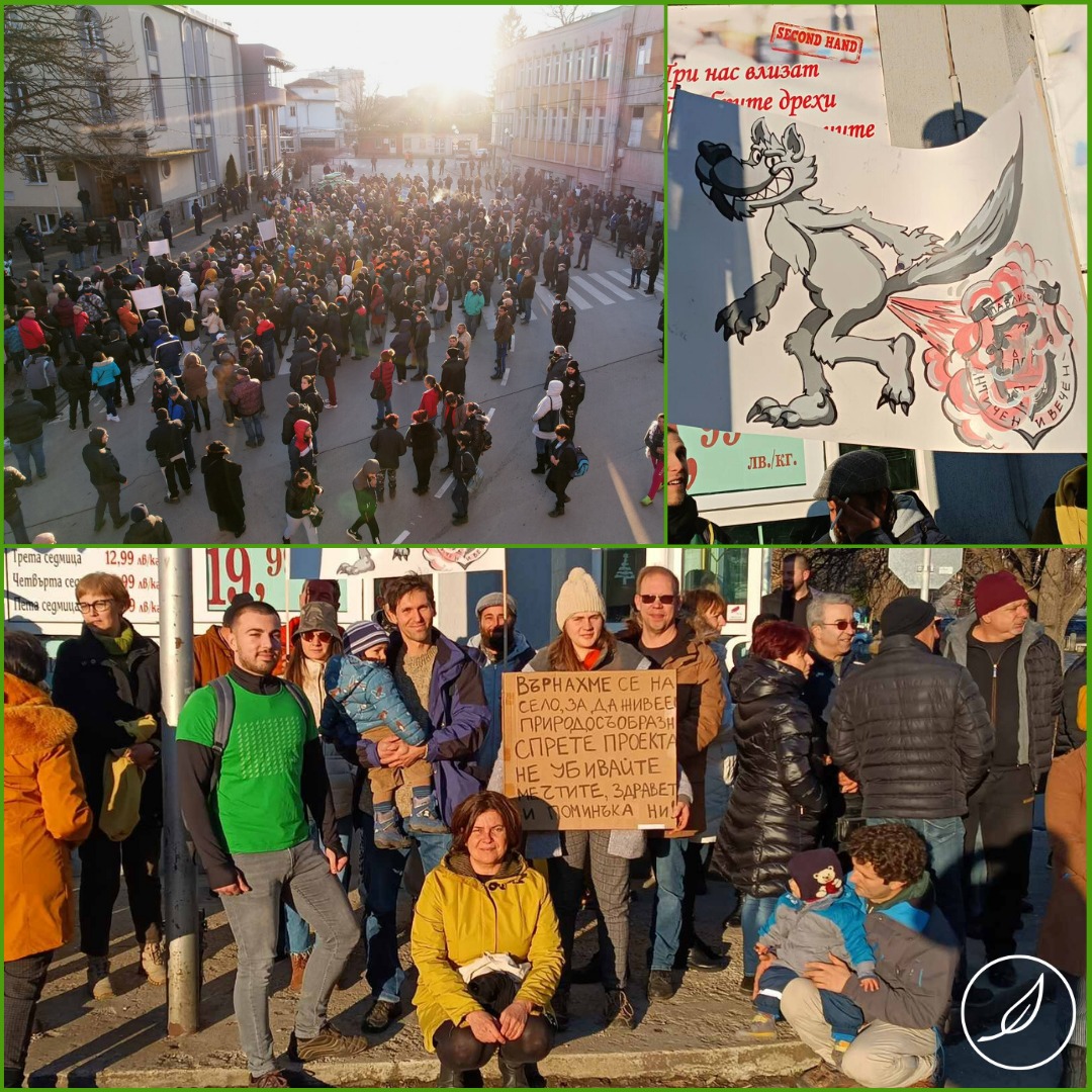 Местни активисти и членове на Зелено движение във Велико Търново се включиха в протеста против строежа на завода на Румен Гайтански - Вълка